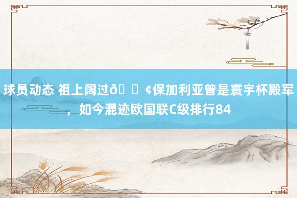 球员动态 祖上阔过😢保加利亚曾是寰宇杯殿军，如今混迹欧国联C级排行84