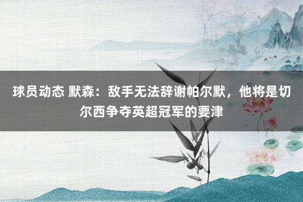 球员动态 默森：敌手无法辞谢帕尔默，他将是切尔西争夺英超冠军的要津